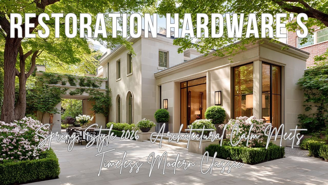 Весенняя коллекция Restoration Hardware 2026: Архитектурное спокойствие в сочетании с вневременно...