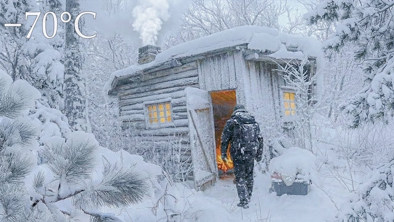Surviving Deadly Cold | -70°C Tent Camping Off Gril Winter, Can't Walk 4K