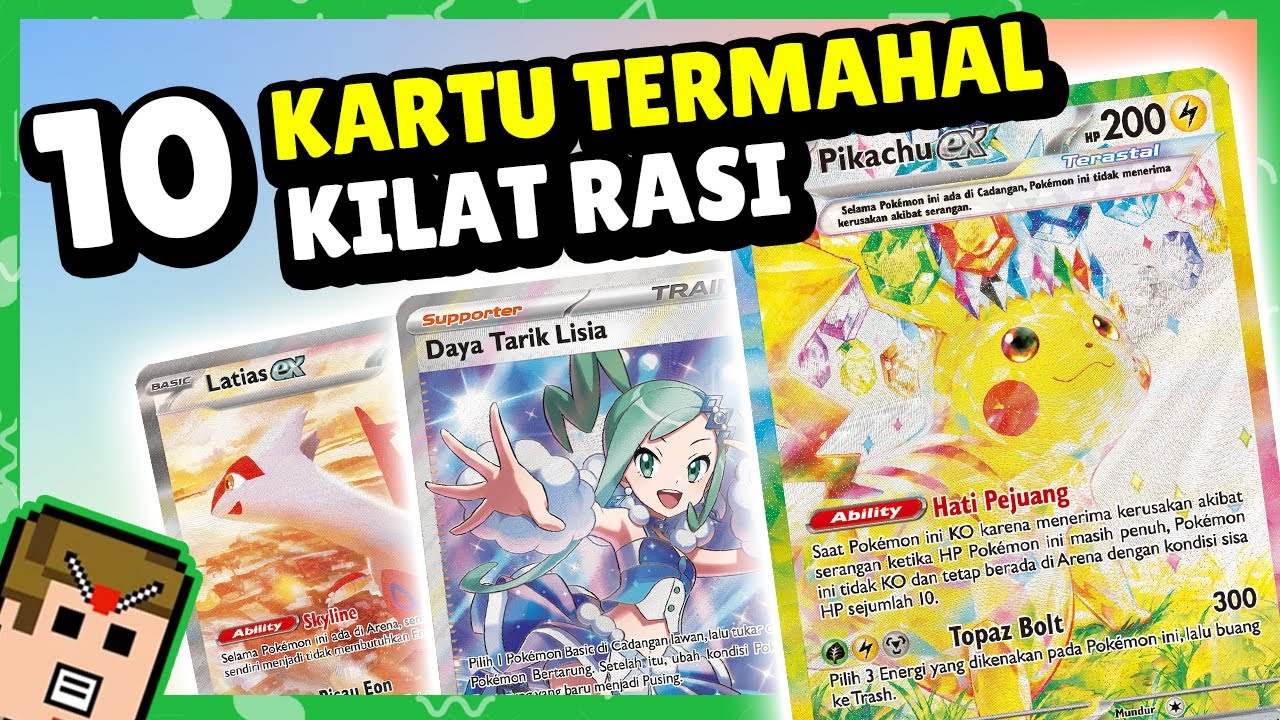10 Kartu Pokemon Termahal di Kilat Rasi, Pikachu ex Terastal Mahal Banget? - Kartu Pokemon Indonesia