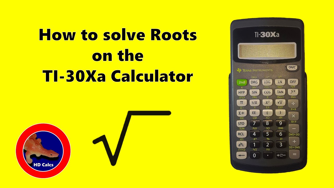 Как найти корни на калькуляторе TI-30Xa