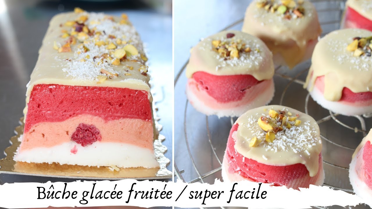Bûche vegan glacée & fruitée / SUPER FACILE, sans sorbetière