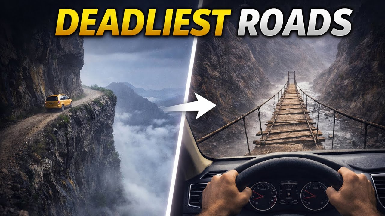 Driving Here is SUICIDE: Top 10 Deadliest Roads on Earth 😱