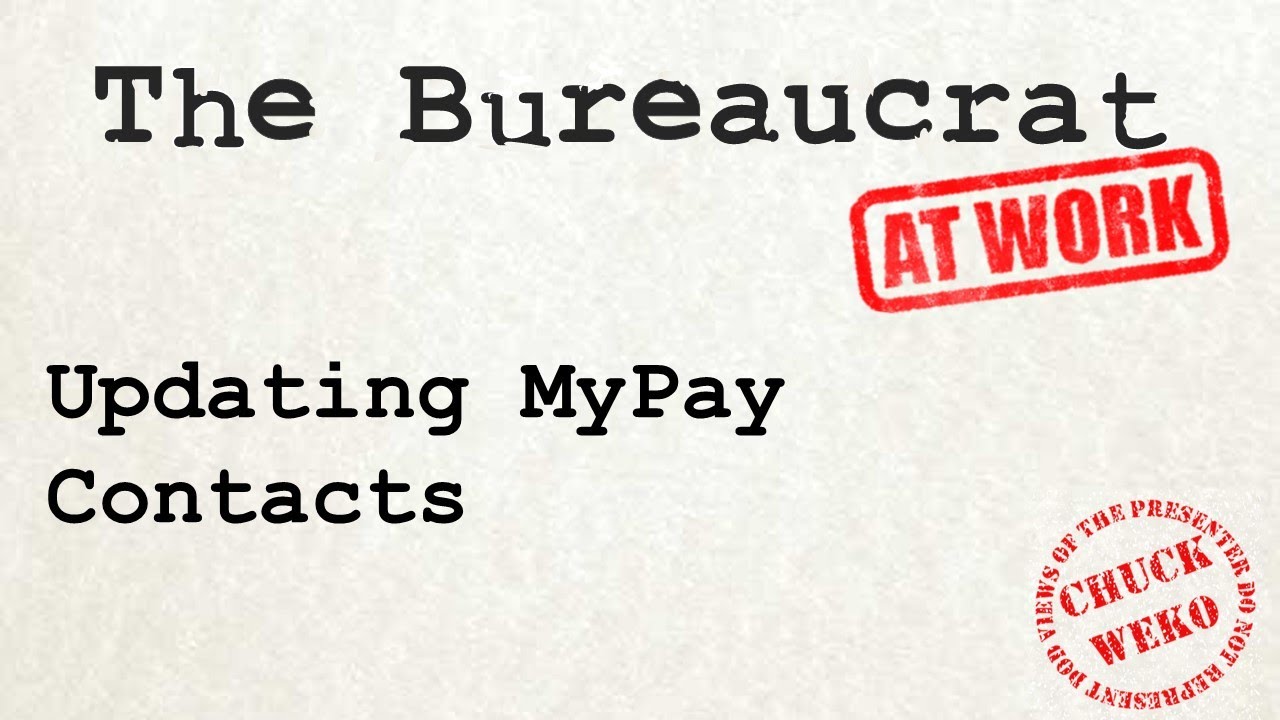 Updating MyPay Contact Information