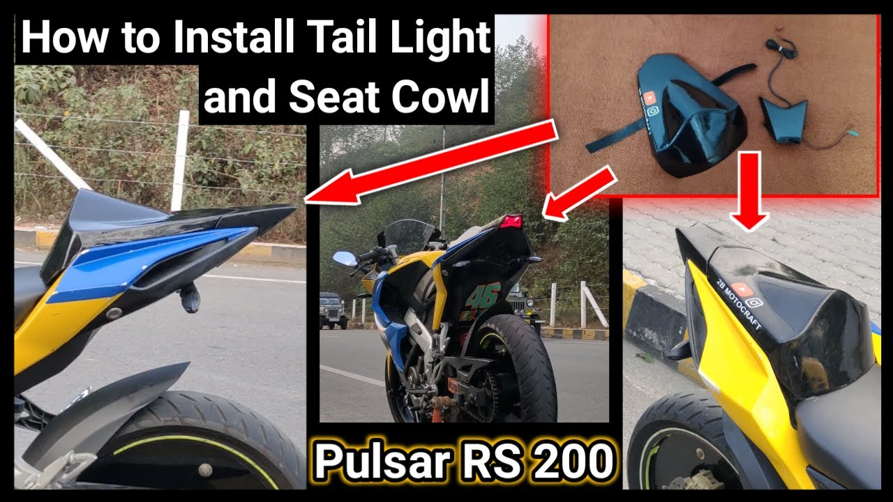 Installing Tail Light and Seat Cowl for Pulsar RS 200 | Fiberglass | Modification | 2B Motocraft