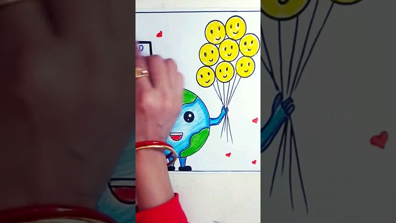 Happiness day Drawing,,Happiness #youtubeshorts #ytshort#short#viral#shorts #ytshorts #trending