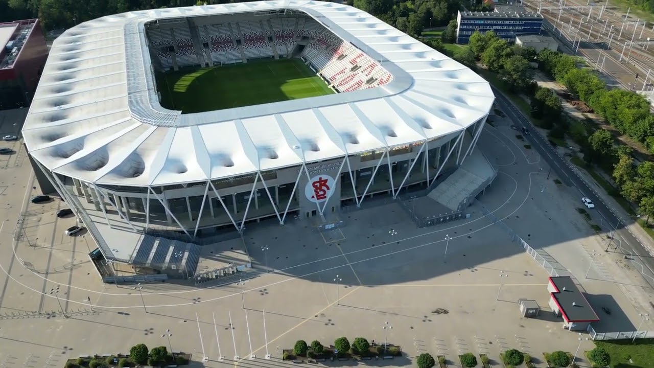Stadion Miejski im. Władysława Kr&oacute;la (Stadion ŁĶS-u) #drone #kochamlodz #dron