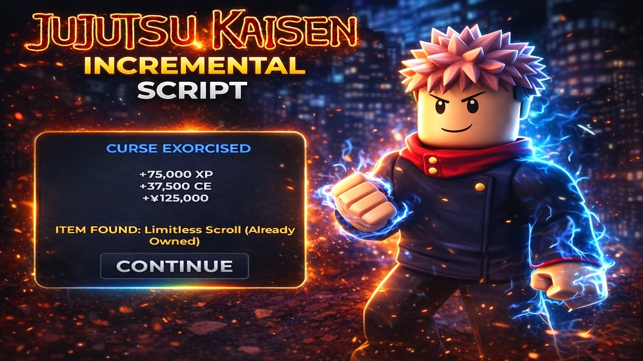 Jujutsu Kaisen Incremental script – (Found All Items, Get XP)
