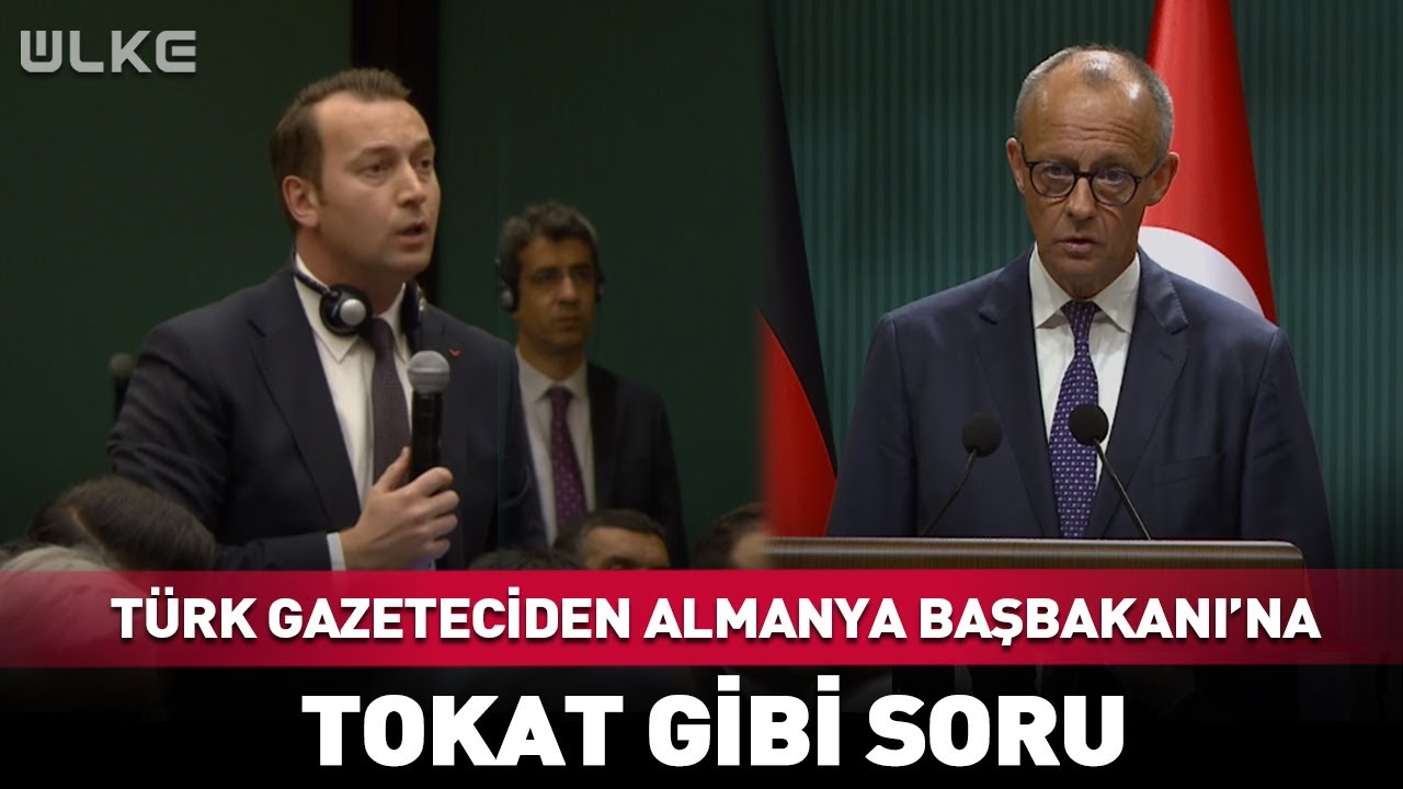 Türk Gazeteciden Almanya Başbakanı'na Tokat Gibi Soru #Sondakika