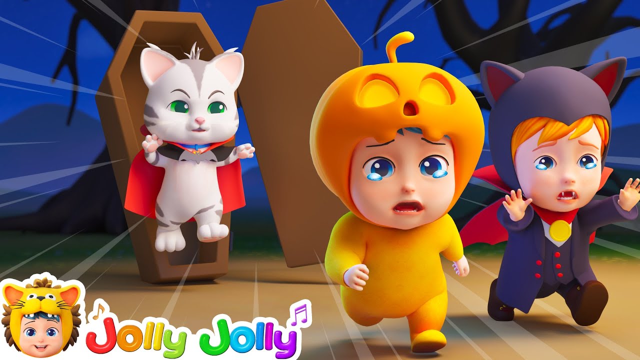 The Vampire Cat On Halloween | Halloween On The Farm | Jolly Jolly - Learn and Play - Nursery Rhymes