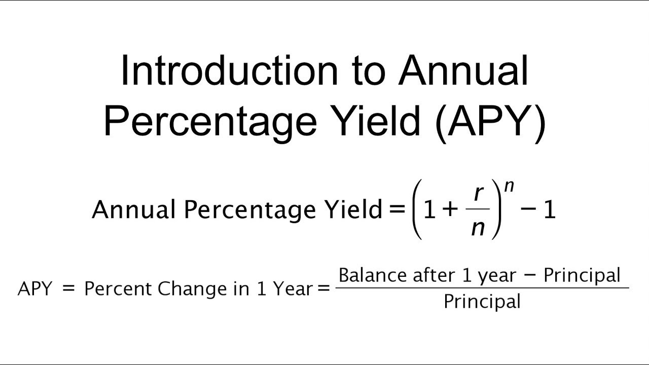 UPDATED: Introduction to Annual Percentage Yield APY