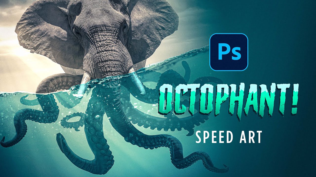 CREATE AN OCTOPUS-ELEPHANT HYBRID IN PHOTOSHOP - SPEED ART