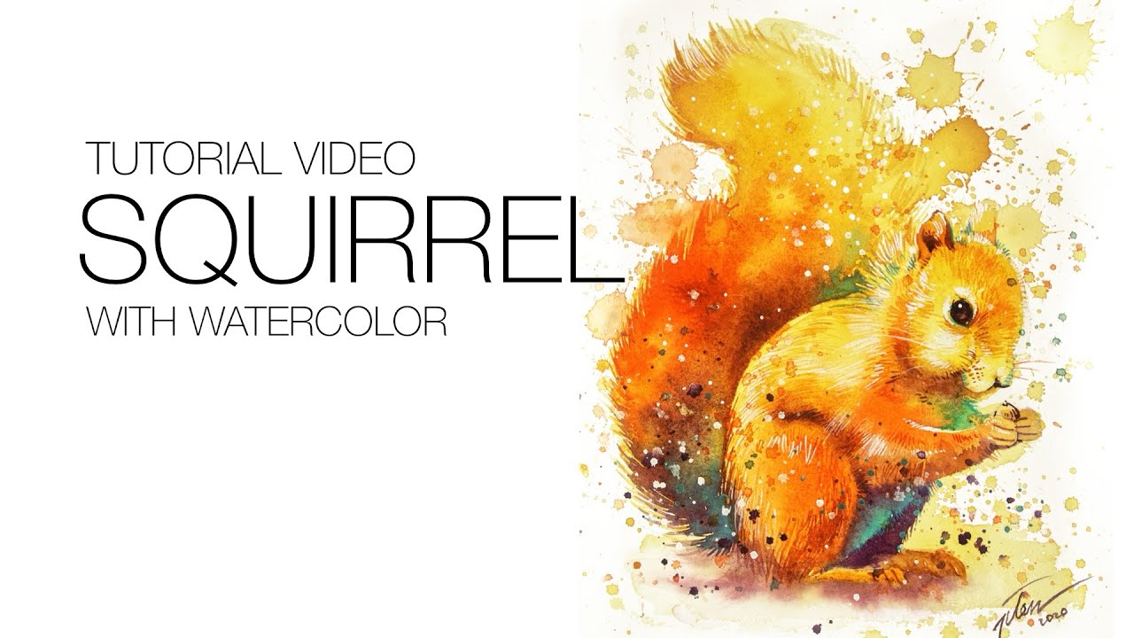 Tutorial video #56 - SQUIRREL the painting process (Timelapse)