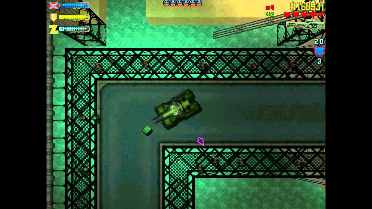 GTA2 показ как можно угнать танк