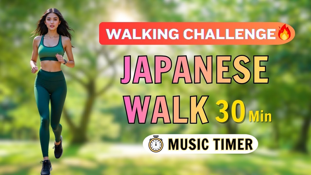Japanese 3x3 Walking Workout – 30 Minutes | Weight Loss & Longevity 🌸 Music Timer