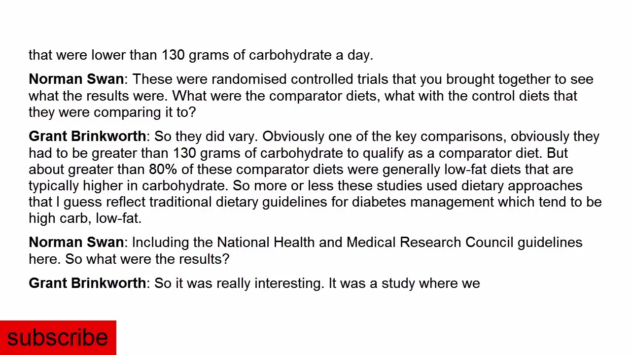 Low carb diet fends off diabetes|| ABC podcast