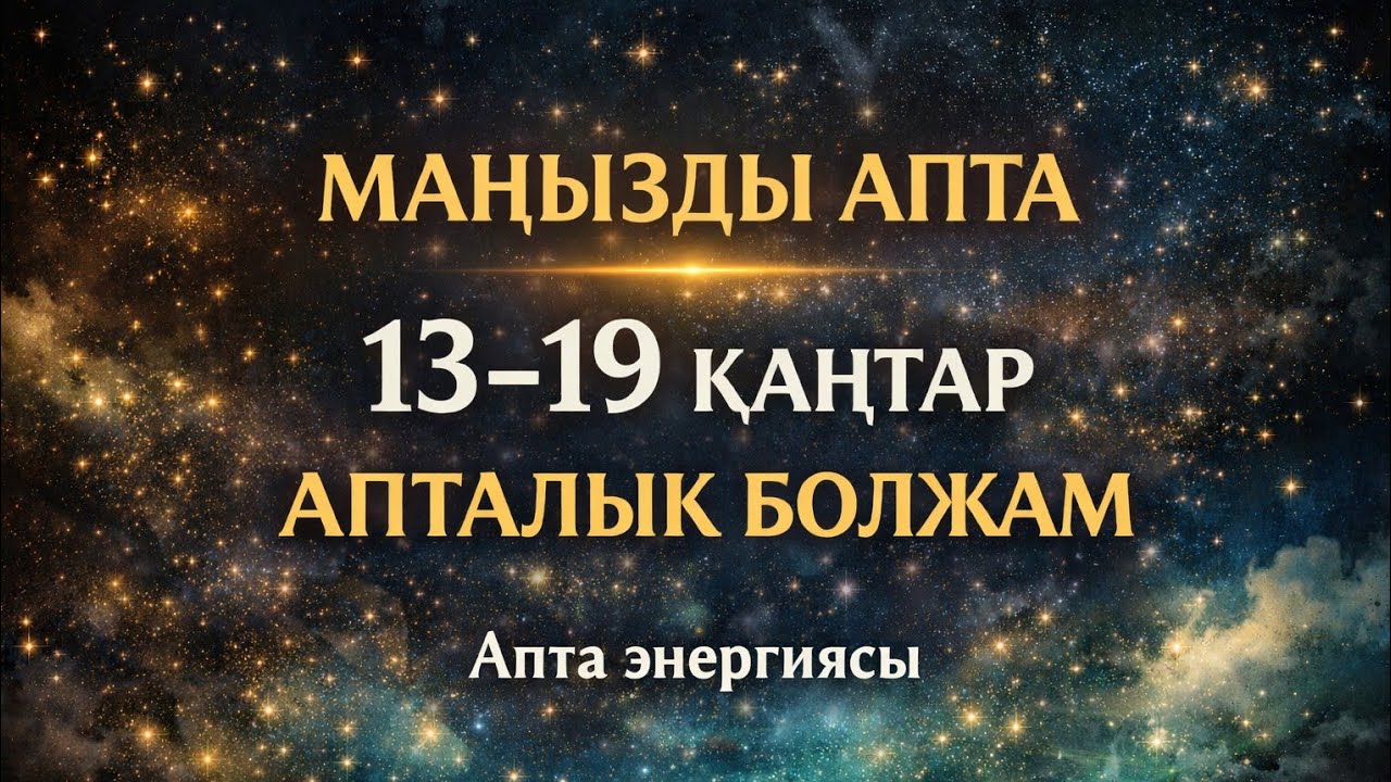 😍😌13–19 қаңтар 🌙Апталық болжам | Тағдыр хабары