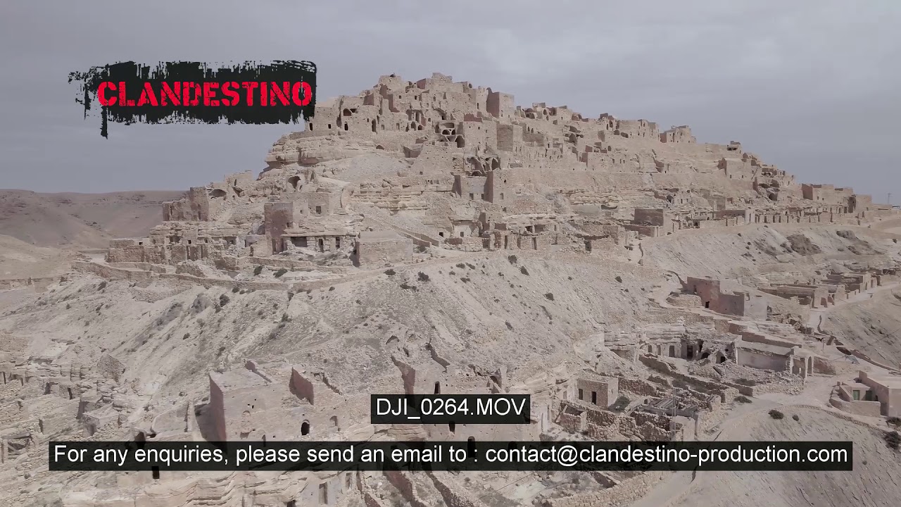 V1 0038 DJI 0264 Drone Stock Videos - Chenini - Douiret - Tunisia