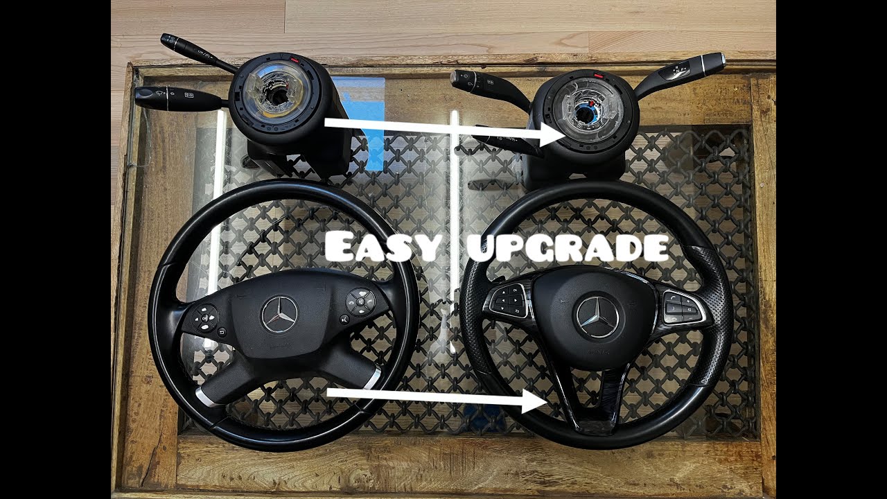 W212 How to upgrade steering wheel /retrofit DIY Mercedes Benz E class to steering wheel from 2014