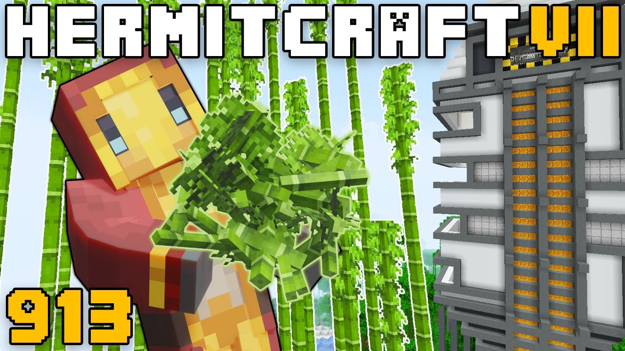 Hermitcraft VII 913 Secret Bamboo Farm & New Tower!