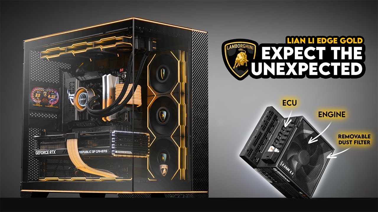 I Built The Supercar of Gaming PC's... | Lian Li O11 EVO Lamborghini x Edge Gold PC Build