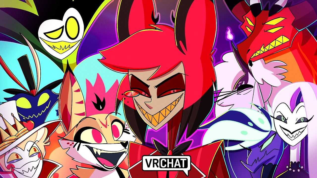 Seven Deadly Sins Meet Alastor of Hazbin Hotel in VRChat