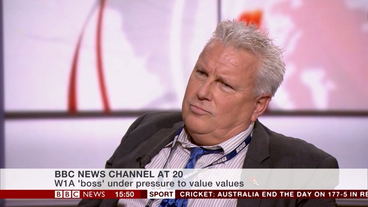 W1A's 'Neil Reid' on the BBC News channel - 1550 - 10.11.2017