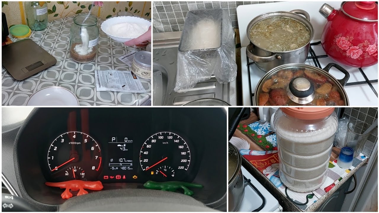 ЗАПУСТИЛА ЗАКВАСКУ ДЛЯ ХЛЕБА ● ПРИГОТОВИЛА ОБЕД ● НЕ БОЛЬШАЯ ПОКУПКА ПРОДУКТОВ МАЛО БЕНЗИНА 