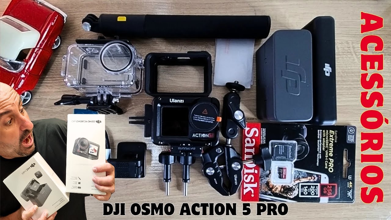 DJI OSMO ACTION 5 PRO + MIC MINI & MUITOS ACESSÓRIOS.