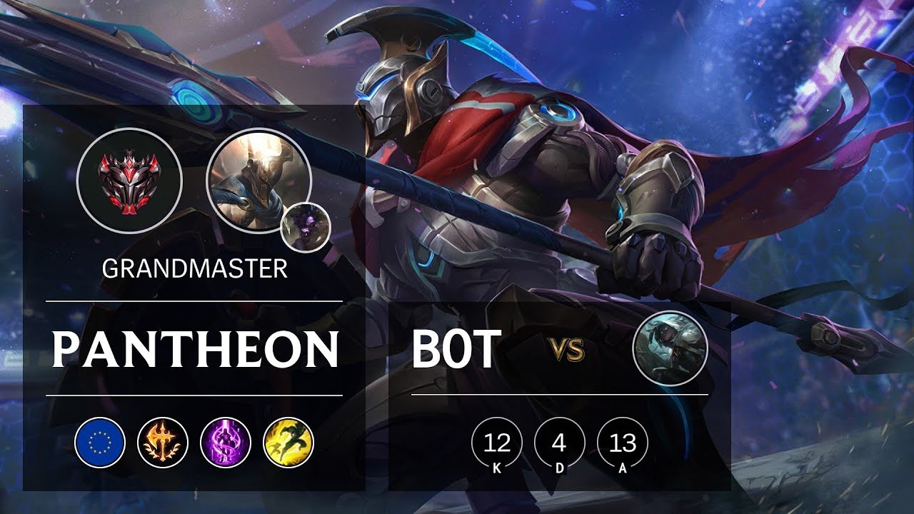 Pantheon Bot vs Senna - EUW Grandmaster Patch 9.22