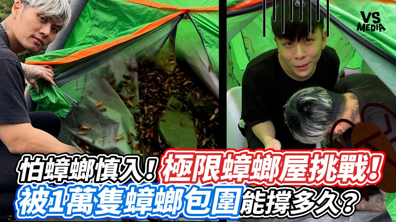 怕蟑螂慎入！極限蟑螂屋挑戰！被1萬隻蟑螂包圍能撐多久？｜VS MEDIAｘ@CrazyMan