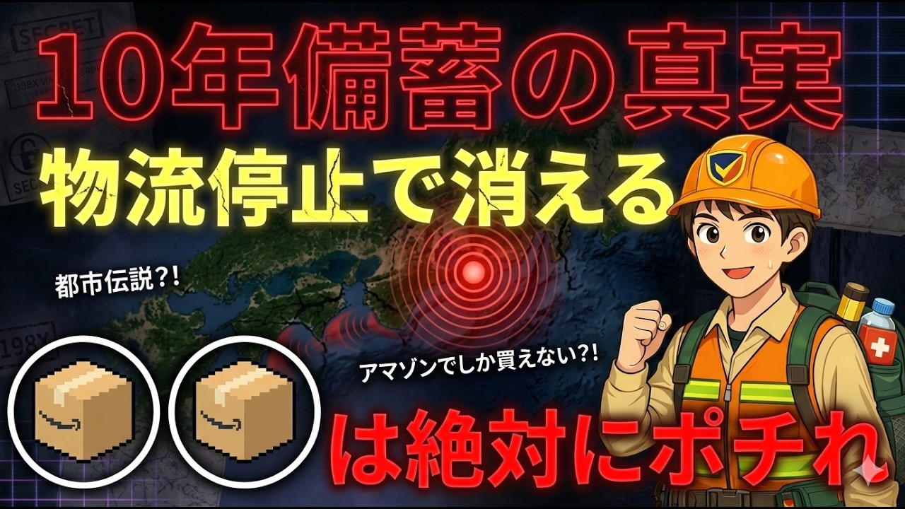 「知らないと危険！物流が止まる前にアマゾンでポチるべき10年備蓄の真実」
