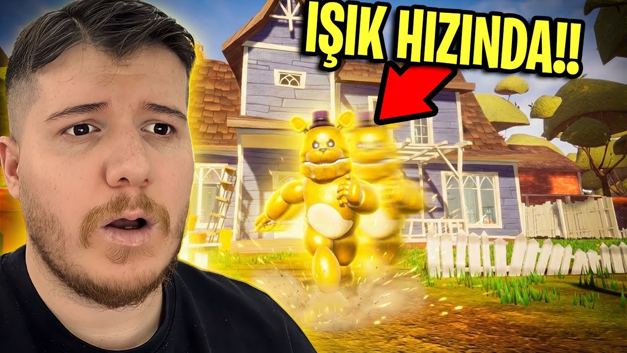 CANAVAR KOMŞU IŞIK HIZINDA KOVALADI! 😱 | HELLO NEIGHBOR FREDBEAR