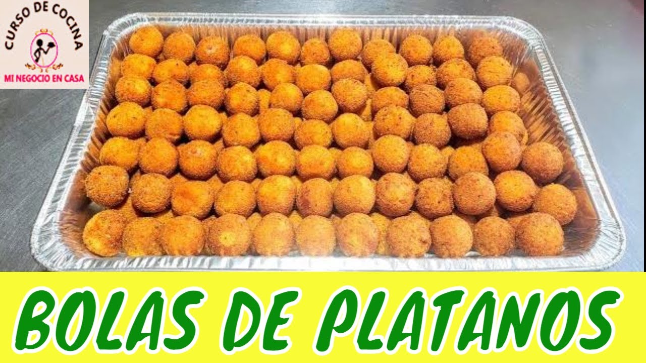 bolas de plátano rellenas