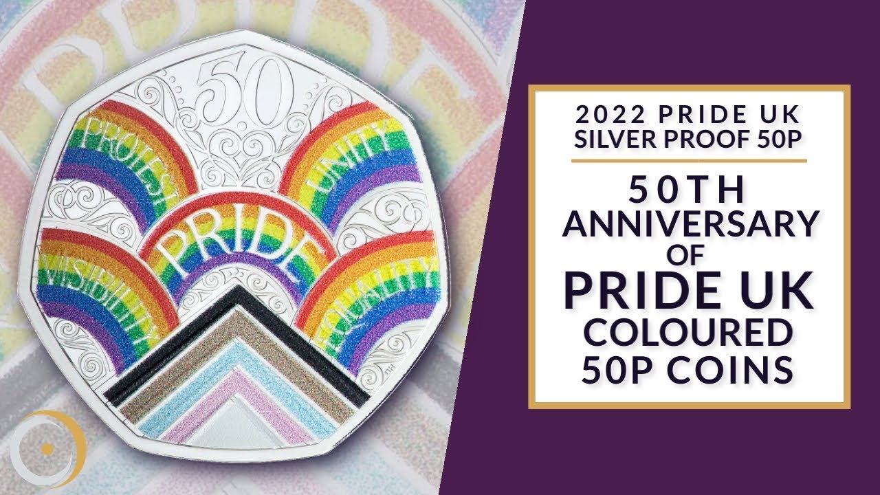 2022 50th Anniversary of Pride UK Silver Proof 50p Coins