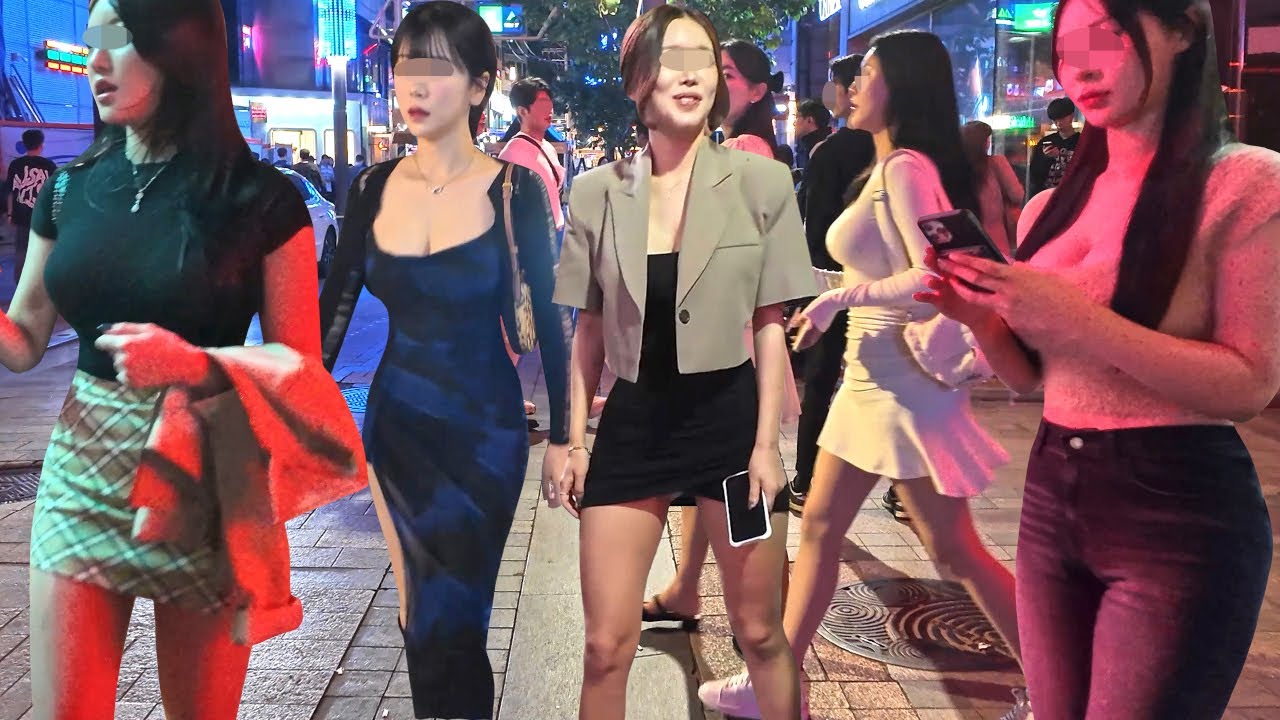 [4K 토요일 밤에 압구정은 아름답네요^^] 강남 페스타가 끝난 후에 압구정 거리는 패션쇼 현장 같네요^^ 함께 걸어주세요^^ #압구정#서울#한국