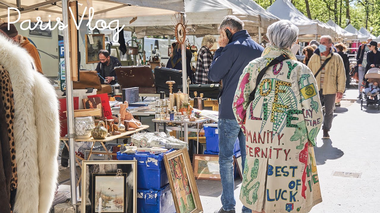 Парижская гаражная распродажа: место для наслаждения жизнью/  корзины, вазы... Я купил много!
