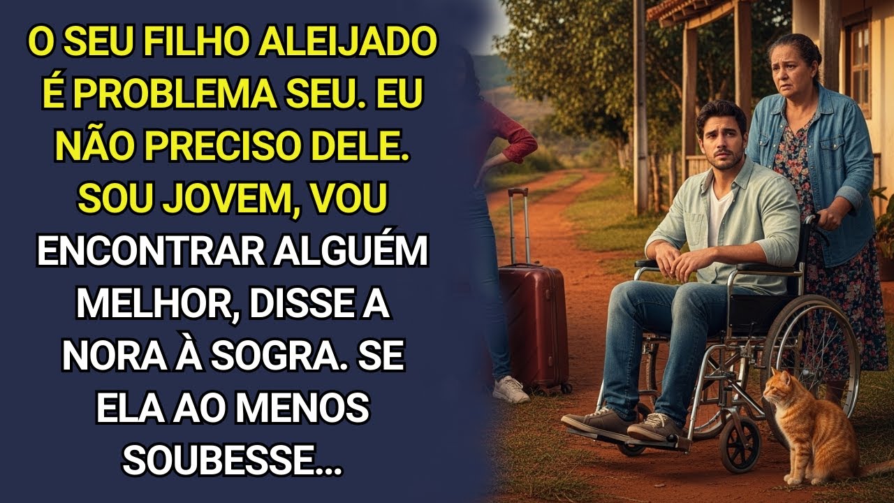 O seu filho aleijado é problema seu.  Sou jovem, vou encontrar alguém melhor, disse a nora à sogra.