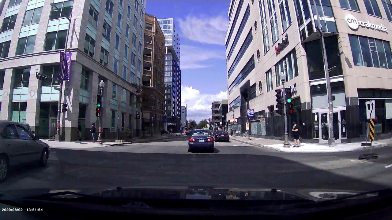Driving Through the Streets of Quebec City Canada
