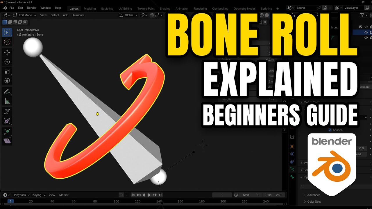 Основы оснастки Blender: простое понимание и исправление BONE ROLL