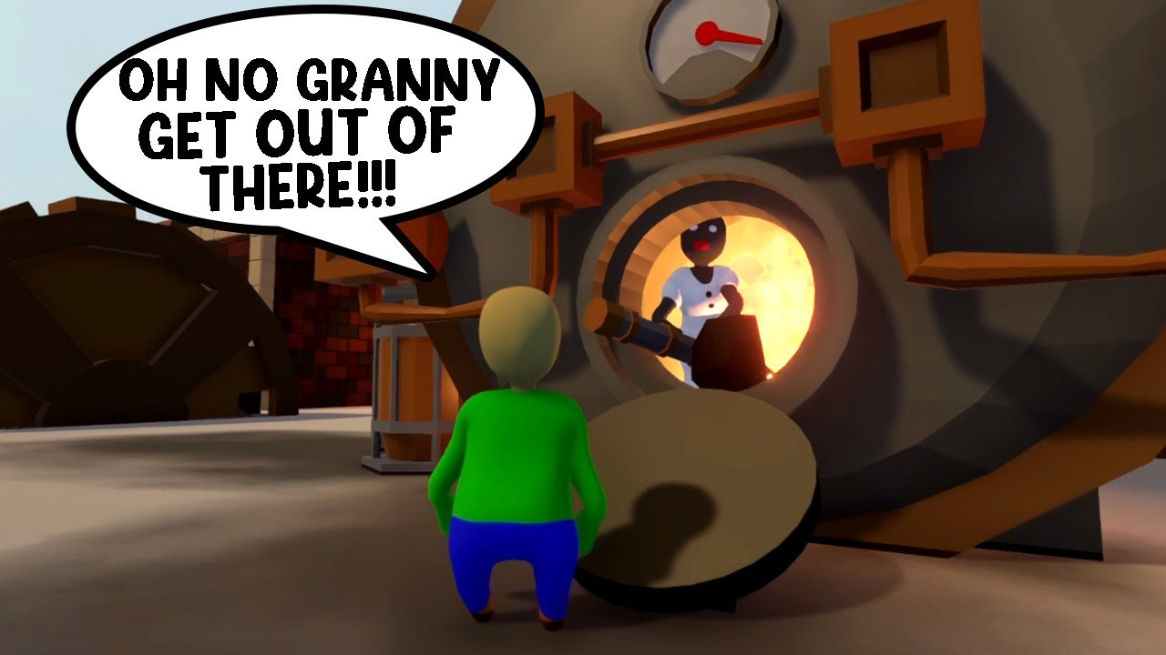 BALDI AND GRANNY NEEDS TO ESCAPE NEW COPPER WORLD in HUMAN FALL FLAT
