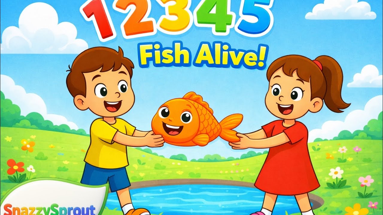 12345 Once I Caught a Fish Alive | Counting Song for Kids | Nursery Rhymes#snazzysprout #nurseryrhym