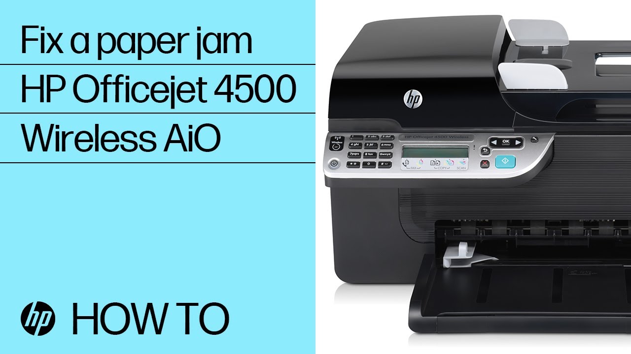 Fixing a Paper Jam | HP Officejet 4500 Wireless All-in-One (G510n) | HP