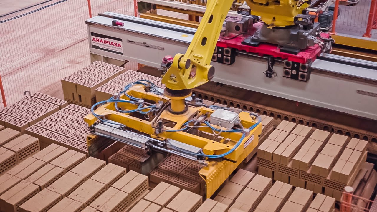 Línea de Apilado de Ladrillos Automatizada con robot FANUC