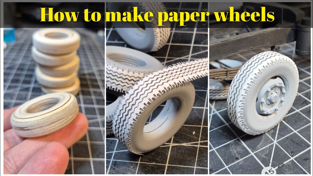 How to make 3D paper wheels. (paper model)