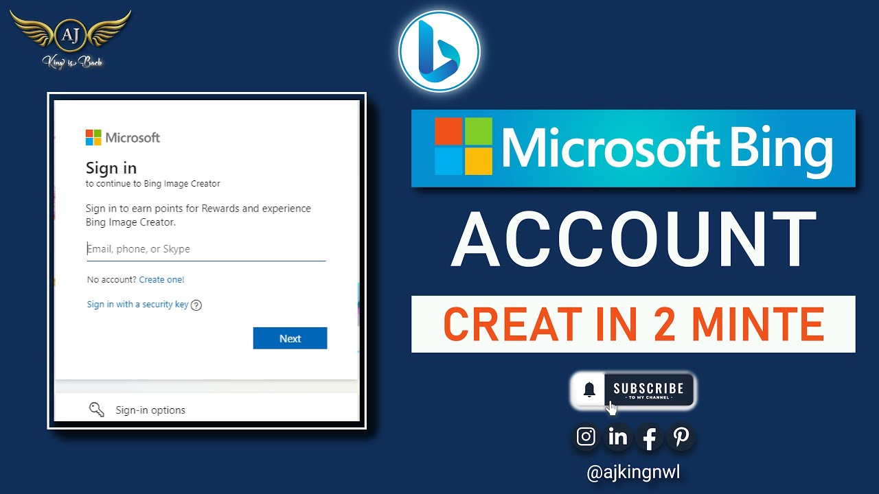 How to create Microsoft Bing Ai Account || Bing Account Create in 2 minute #Bing_account #ai_art 🎨