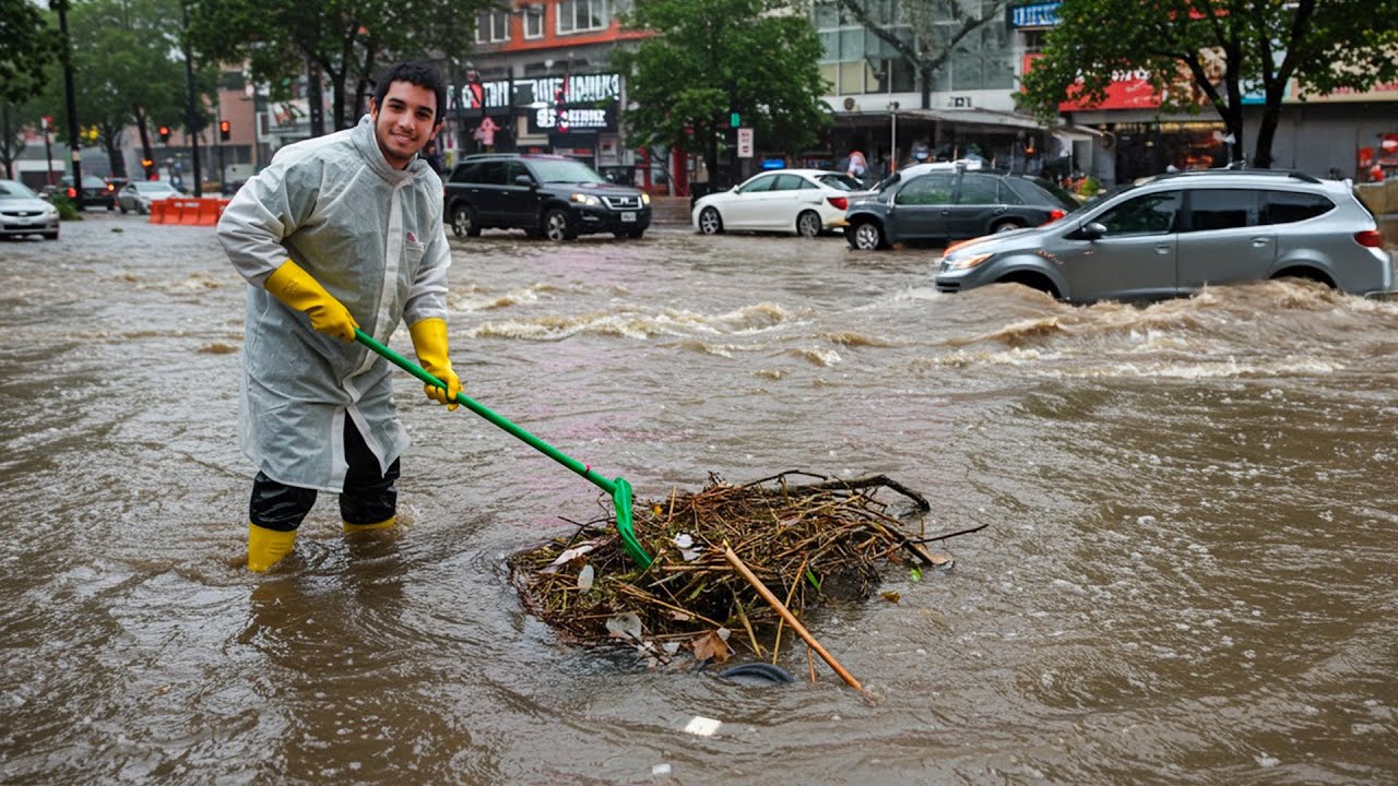 What Happens When You Finally Unblock a Flooded Drain!