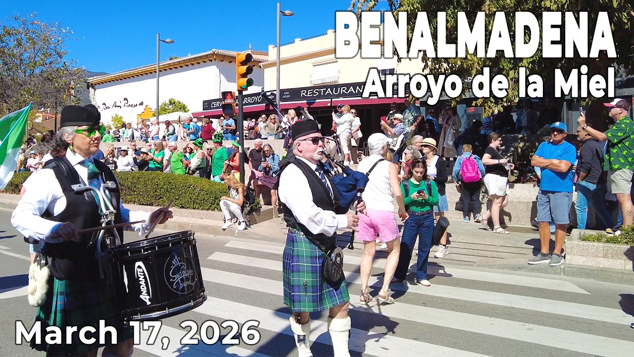 Benalmadena Arroyo de la Miel March 17, 2026 Walking Tour Malaga Costa del Sol Spain [4K]