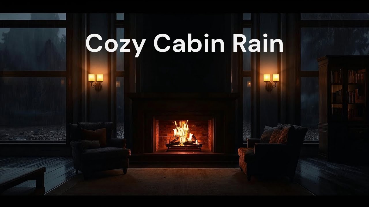 Cozy Cabin Rain for Sleep | Soft Forest Rain | 50 Minutes