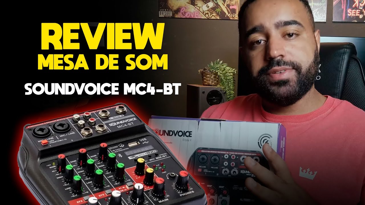 Essa pequena mesa de som / interface vai te surpreender! SOUNDVOICE MC4-BT!