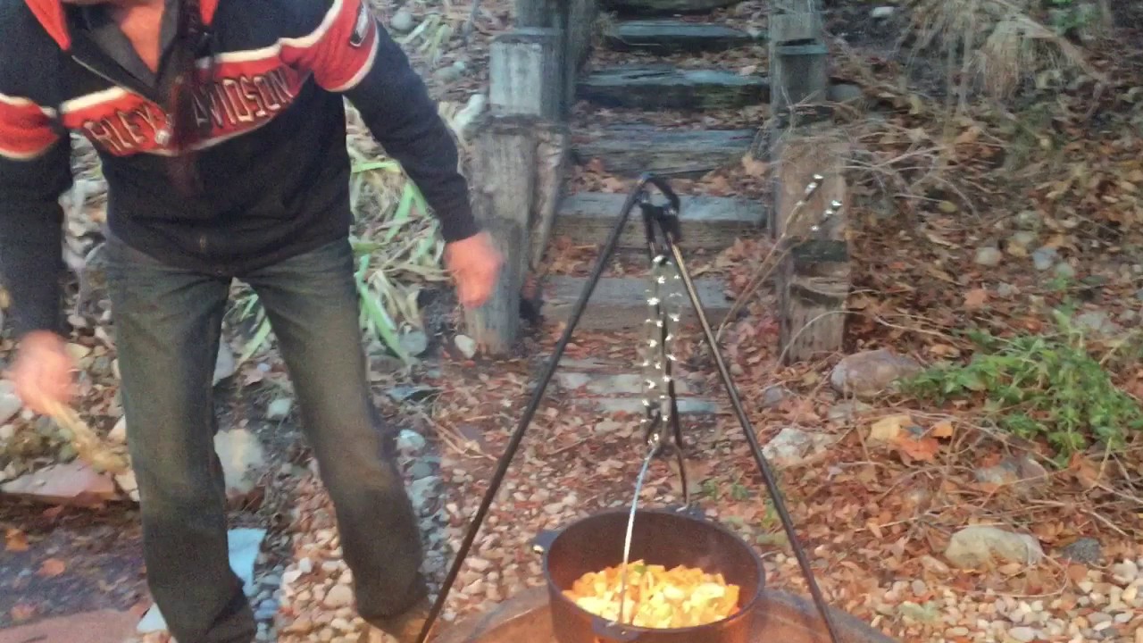 Campfire Dutch Oven Chicken Noodle Soup - Outdoor Cooking With Al -